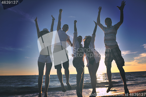 Image of beach party