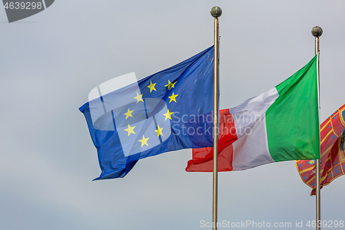 Image of EU Italy Flags