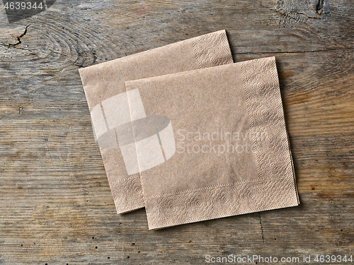 Image of brown paper napkins