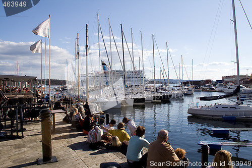 Image of Relaxing on the wharf