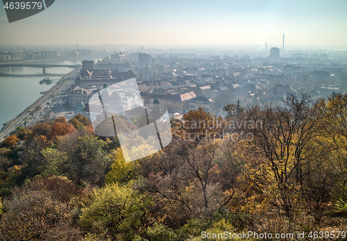 Image of Beautiful landscape above historical part of Budapest, Hungary.