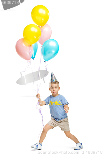 Image of Full length portrait of cute little kid in stylish clothes