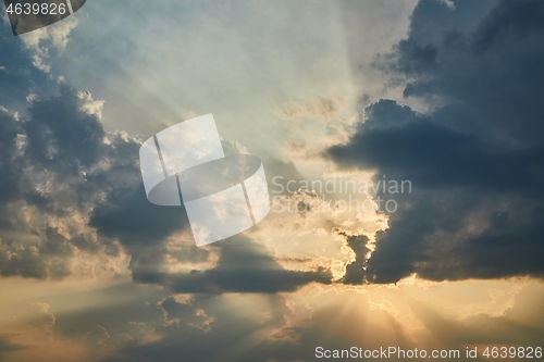 Image of Sunset sky with clouds