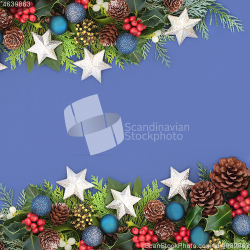 Image of Christmas and Winter Background Border Composition 