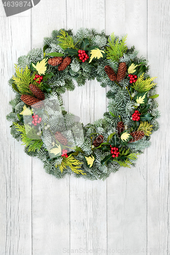 Image of Winter and Christmas Natural Floral Wreath