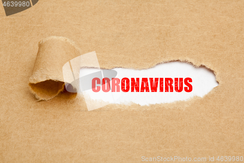 Image of Coronavirus Covid-19 Torn Paper Concept