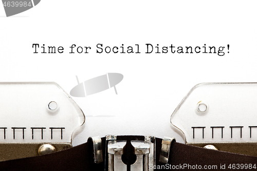 Image of Time For Social Distancing Coronavirus Covid-19 Pandemic Concept