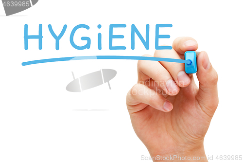 Image of Word Hygiene Handwritten With Blue Marker