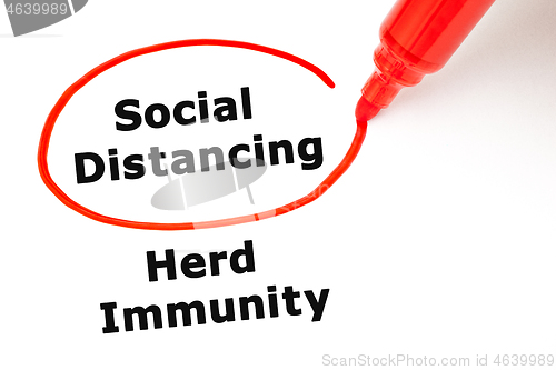 Image of Choosing Social Distancing Over Herd Immunity Concept