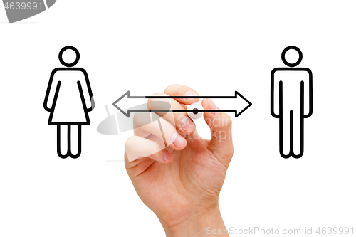 Image of Social Distancing Divorce Separation Concept