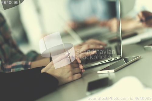 Image of Group of young people meeting in startup office