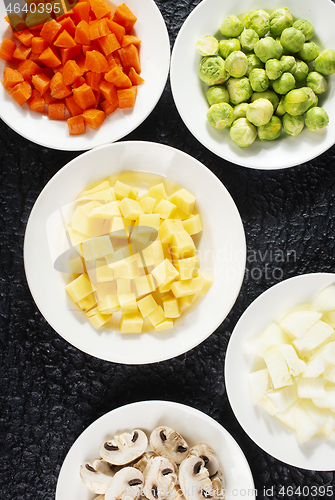 Image of vegetables and mushroom