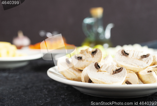 Image of vegetables and mushroom