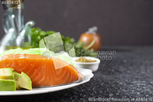Image of salmon with avocado