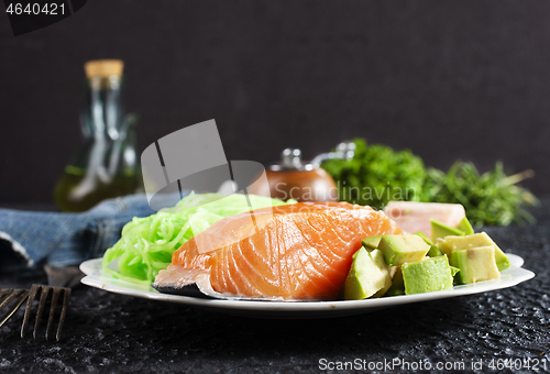 Image of salmon with avocado