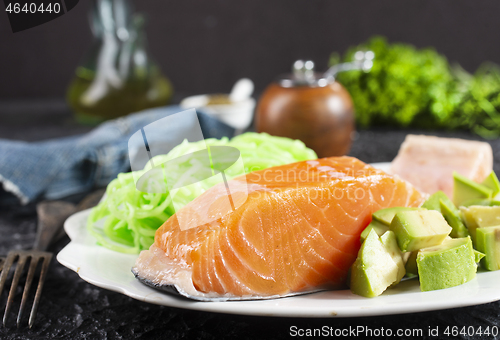 Image of salmon with avocado