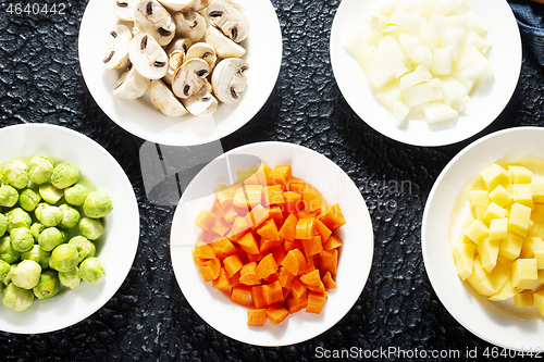 Image of vegetables and mushroom