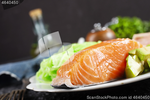 Image of salmon with avocado