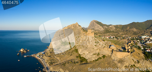 Image of Aerial view of Genoese fortress in Sudak