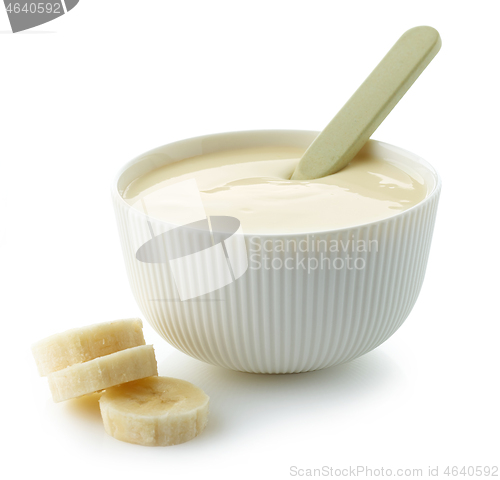 Image of bowl of banana yogurt