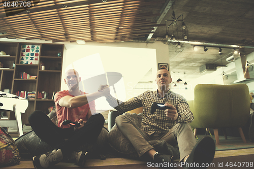 Image of startup Office Workers Playing computer games