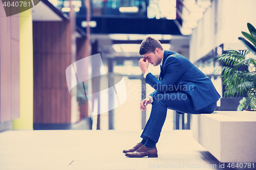 Image of frustrated young business man