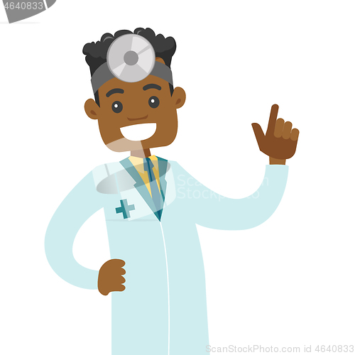 Image of Young african-american otolaryngologist doctor.