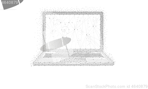 Image of Polygon laptop isolated on white background.