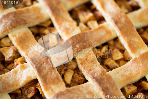 Image of close up of apple pie