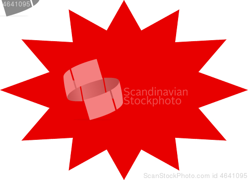 Image of Starburst speech bubble oval shape.Vector illustration