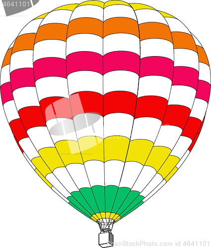 Image of Air balloon on a white background. Vector illustration