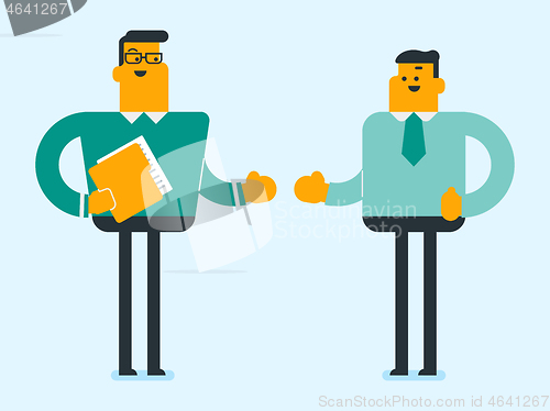 Image of Business partners are going to shake hands.