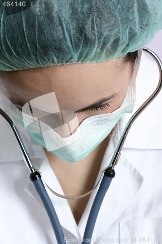 Image of Young doctor with stethoscope.