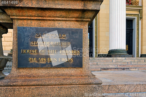 Image of The House of the Estates , Helsinki Finland, Detail