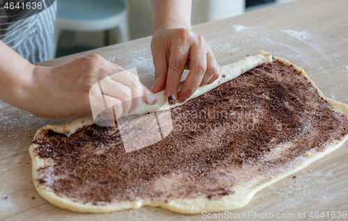 Image of process of making yeast dough rolls 