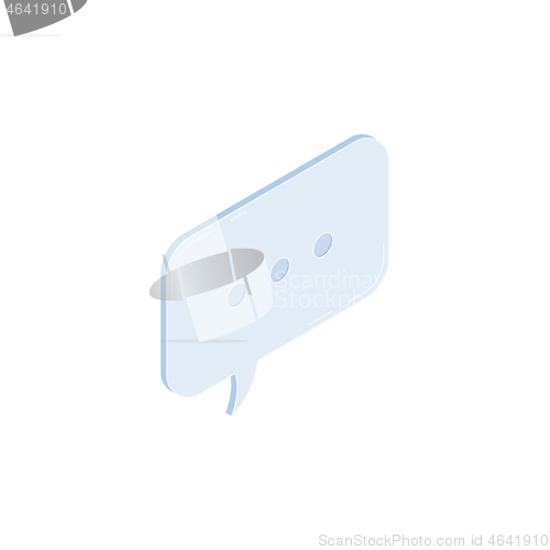 Image of Speech bubble vector isometric icon