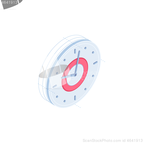 Image of Clock vector isometric icon