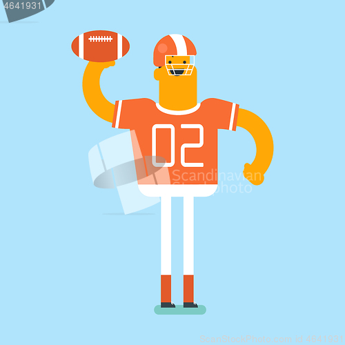 Image of Caucasian white rugby player throwing the ball.
