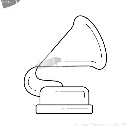 Image of Gramophone line icon.