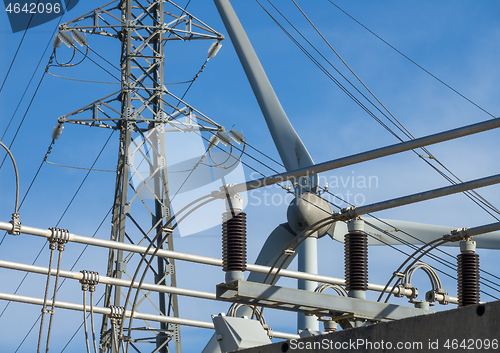 Image of Wind turbine and electrical equipment