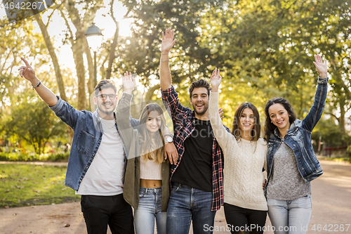 Image of Group of happy friends