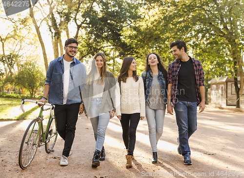 Image of Students walking together