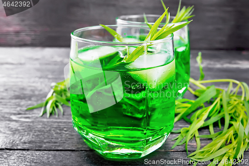 Image of Lemonade Tarragon in two glasses on board