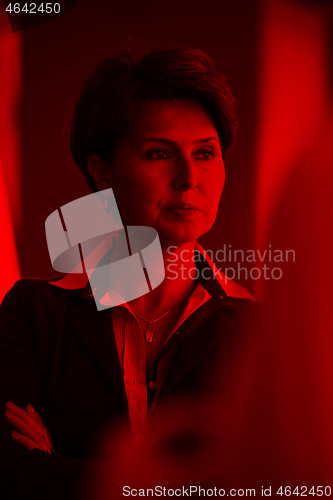 Image of portrait of senior business woman at office