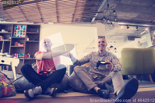 Image of startup Office Workers Playing computer games