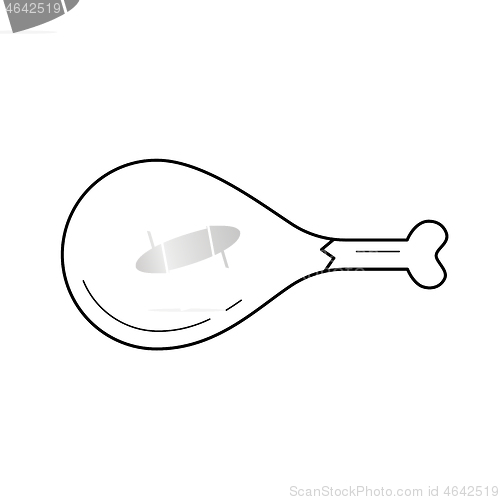 Image of Drumstick vector line icon.