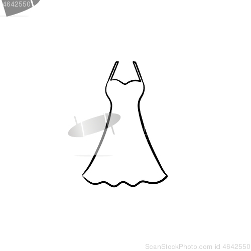 Image of Sundress hand drawn sketch icon.