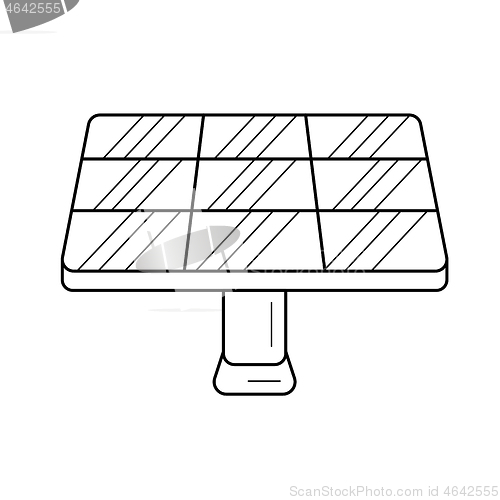 Image of Solar panel vector line icon.