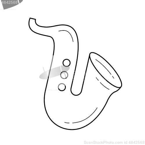 Image of Saxophone line icon.