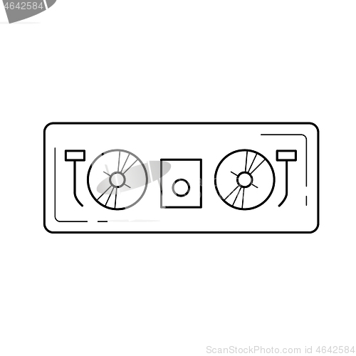 Image of Dj controller line icon.
